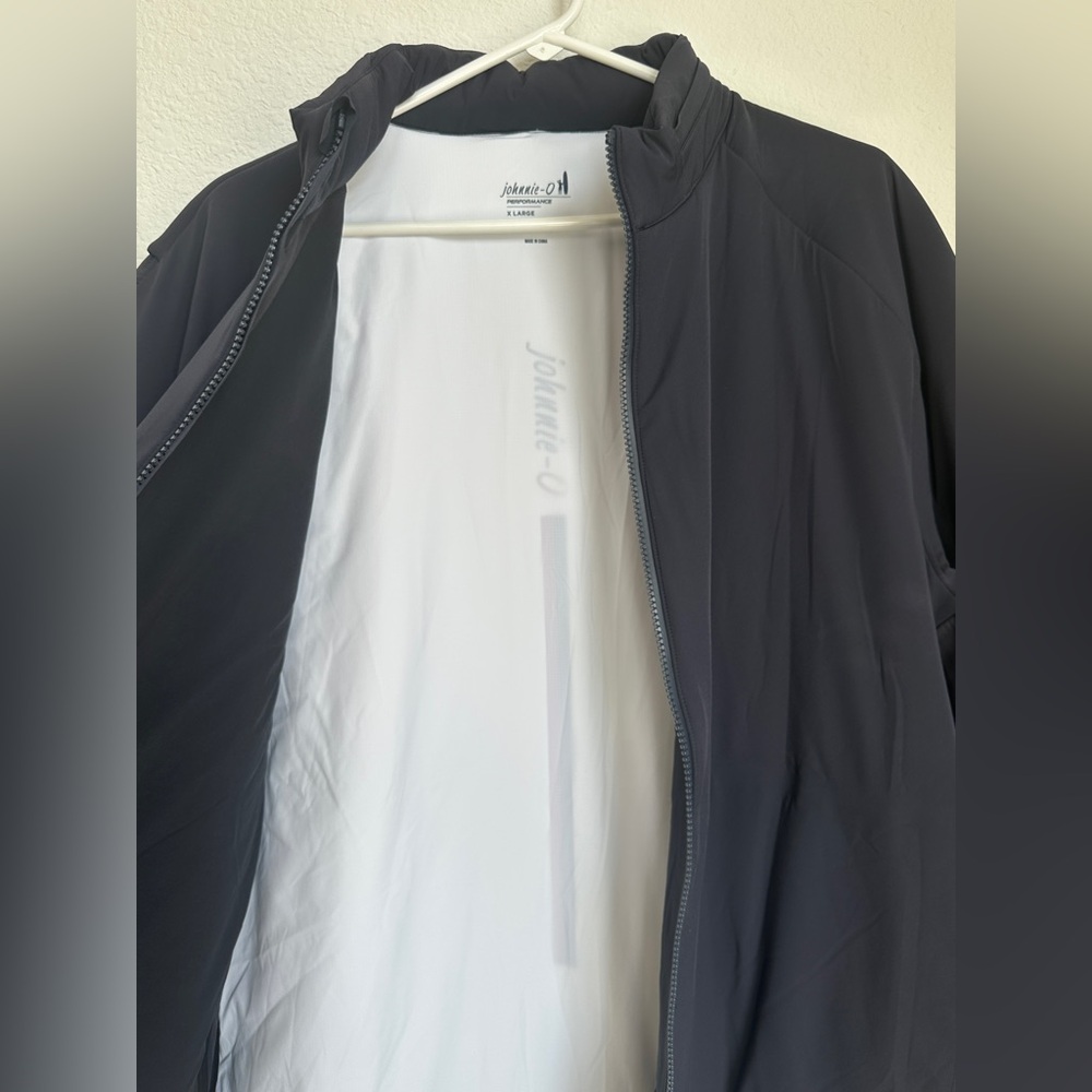 NWT Johnnie-Oโ Performance Mens Folsom Rain Jacket Navy XL retails $398 hooded - Picture 11 of 17